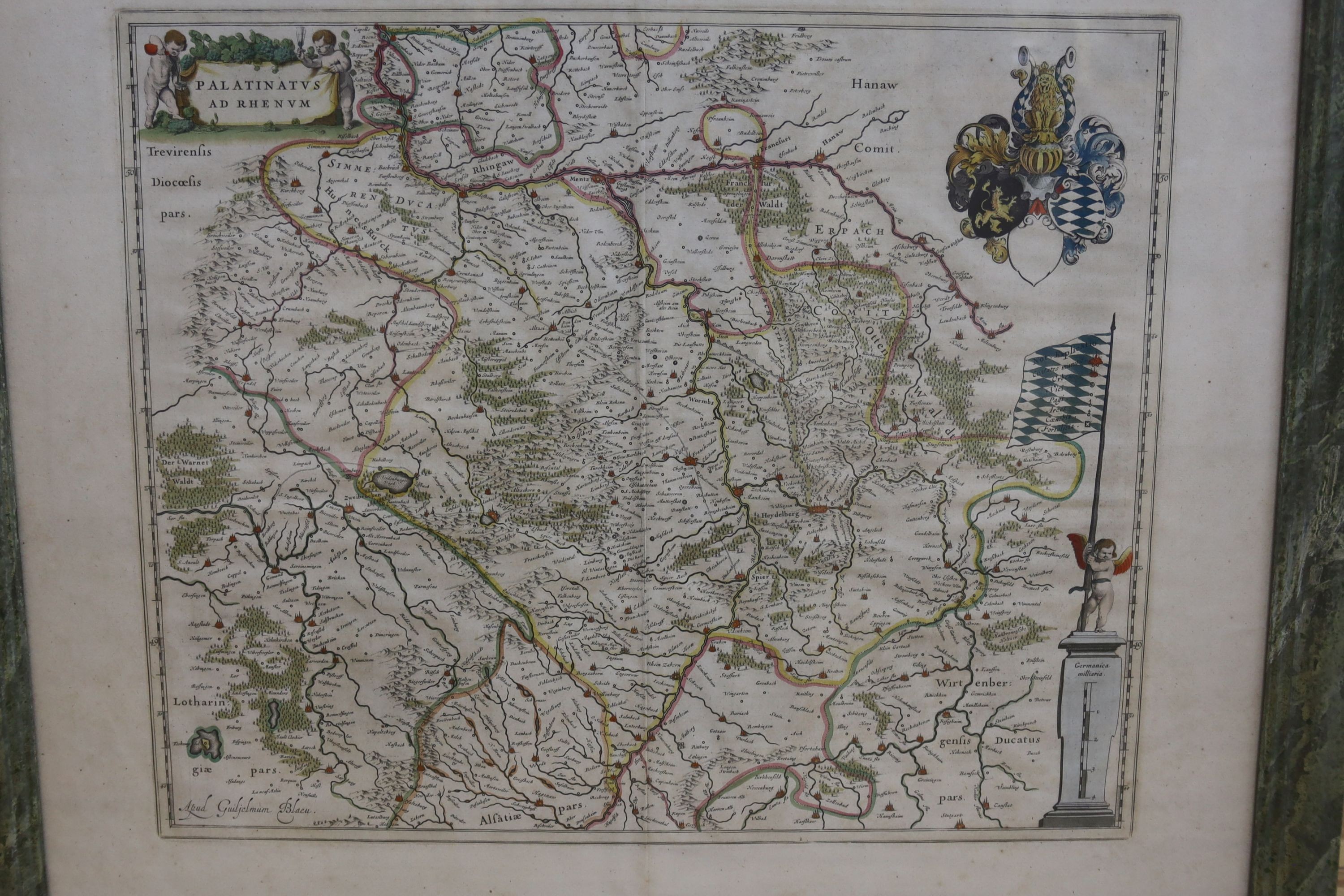 Johannes and Willem Blaeu, 3 maps of Saxonia Superior; Marchia et Ravensberg and Palatinatus ad Rhenum, each approx. 54 x 62cm
